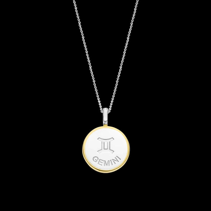 Collana TI SENTO con ciondolo segno zodiacale Gemelli in argento madreperla e zirconi 6826GE Variante