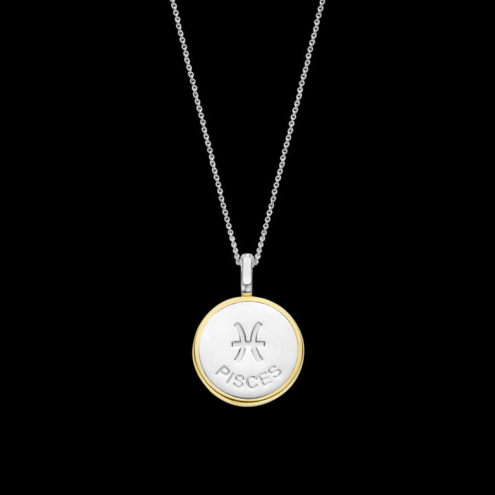 Collana TI SENTO con ciondolo segno zodiacale Pesci in argento madreperla e zirconi 6826PI Variante