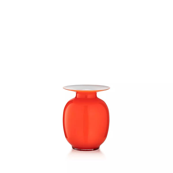 Vaso Salviati Lido Amaranti Small 21 cm Arancio in Vetro Soffiato di Murano SV20402