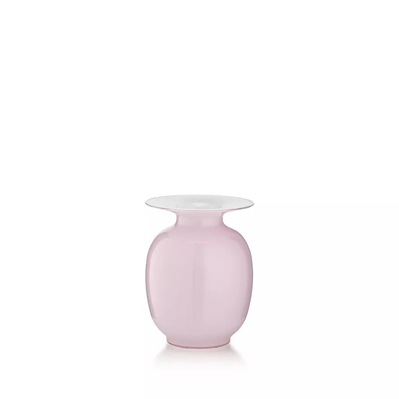 Vaso Salviati Lido Amaranti Small 21 cm Rosa Conchiglia in Vetro Soffiato di Murano SV20409