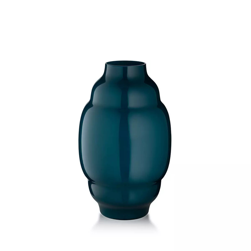 Vaso Salviati Lido Liberty Large 36 cm Verde Pavone in Vetro Soffiato di Murano SV20111