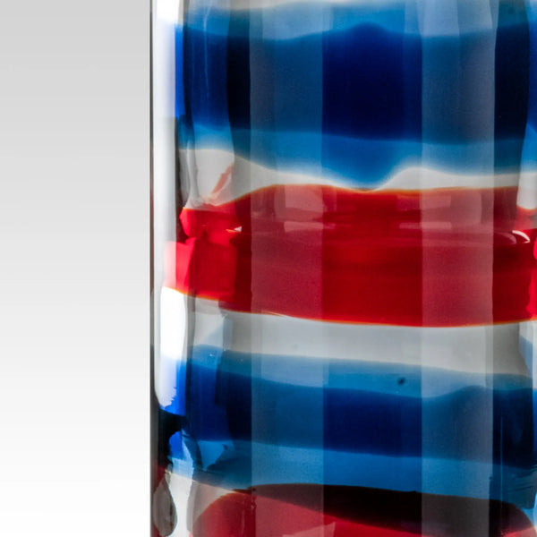 VENINI Vaso Anelli blu, rosso e cristallo in vetro soffiato di Murano 542.00 Dettaglio