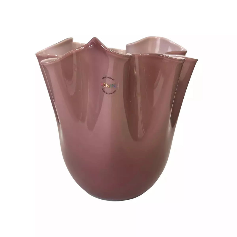 Vaso Venini Fazzoletto Ametista Grande in Vetro Soffiato di Murano 700.00