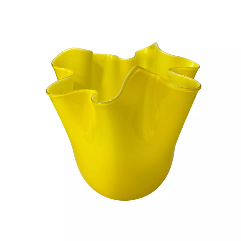 Vaso Venini Fazzoletto Giallo Piccolo 13,5 cm 700.04 – ALFYO