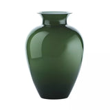 venini vaso labuan grande verde mela interno bianco in vetro soffiato di Murano 706.62