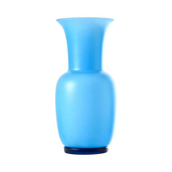 VENINI vaso opalino sabbiato grande acquamare in vetro soffiato di Murano 706.24