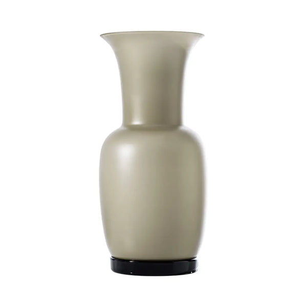 VENINI vaso opalino sabbiato grande color talpa in vetro soffiato di Murano 706.24