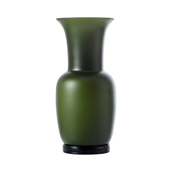 VENINI Vaso Opalino Grande Verde Mela Sabbiato in Vetro Soffiato di Murano 706.24