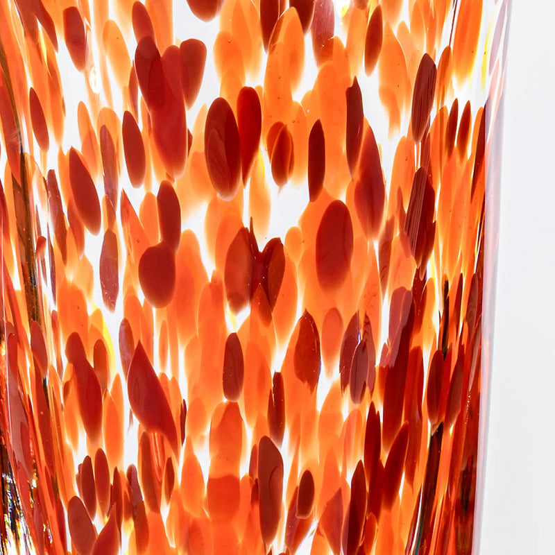 VENINI Vaso Bloom Rosso/Cristallo/Corallo in Vetro Soffiato di Murano 696.02 Dettaglio