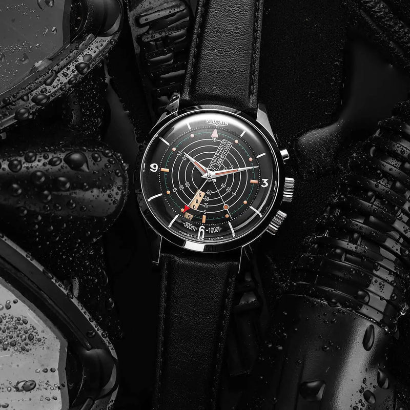 Vulcain Nautical Heritage Nero indici fauxtina ambientato