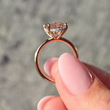 Anello Alba con Morganite e Diamanti in Oro Rosa