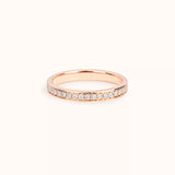 ALFYO Anello Eternity Diamanti e Oro Rosa