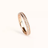 Alfyo Anello Eternity Diamanti e Oro Rosa