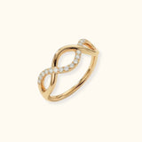 Anello Infinity in Oro Giallo e Diamanti