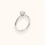 ALFYO Anello Solitario myO 6 Griffes Oro Bianco 18 kt Diamante Naturale 0,70 ct