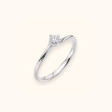 ALFYO Anello Solitario myO Intreccio Oro Bianco 18 kt Diamante Naturale 0,30 ct