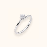 Anello Solitario myO Intreccio Oro Bianco 18 kt Diamante Naturale 0,50 ct