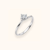 ALFYO Anello Solitario myO Intreccio Oro Bianco 18 kt Diamante Naturale 0,70 ct