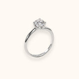 ALFYO Anello Solitario myO Intreccio Oro Bianco 18 kt Diamante Naturale 1 ct