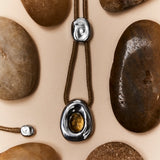 Alfyo Sasso Collana Cordino Argento con Tormalina Mocha ambientata