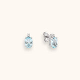 Orecchini Cromia Acquamarina Ovale e Diamante