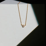 Geometrie di Luce Collana Punto Oro Giallo e Diamanti