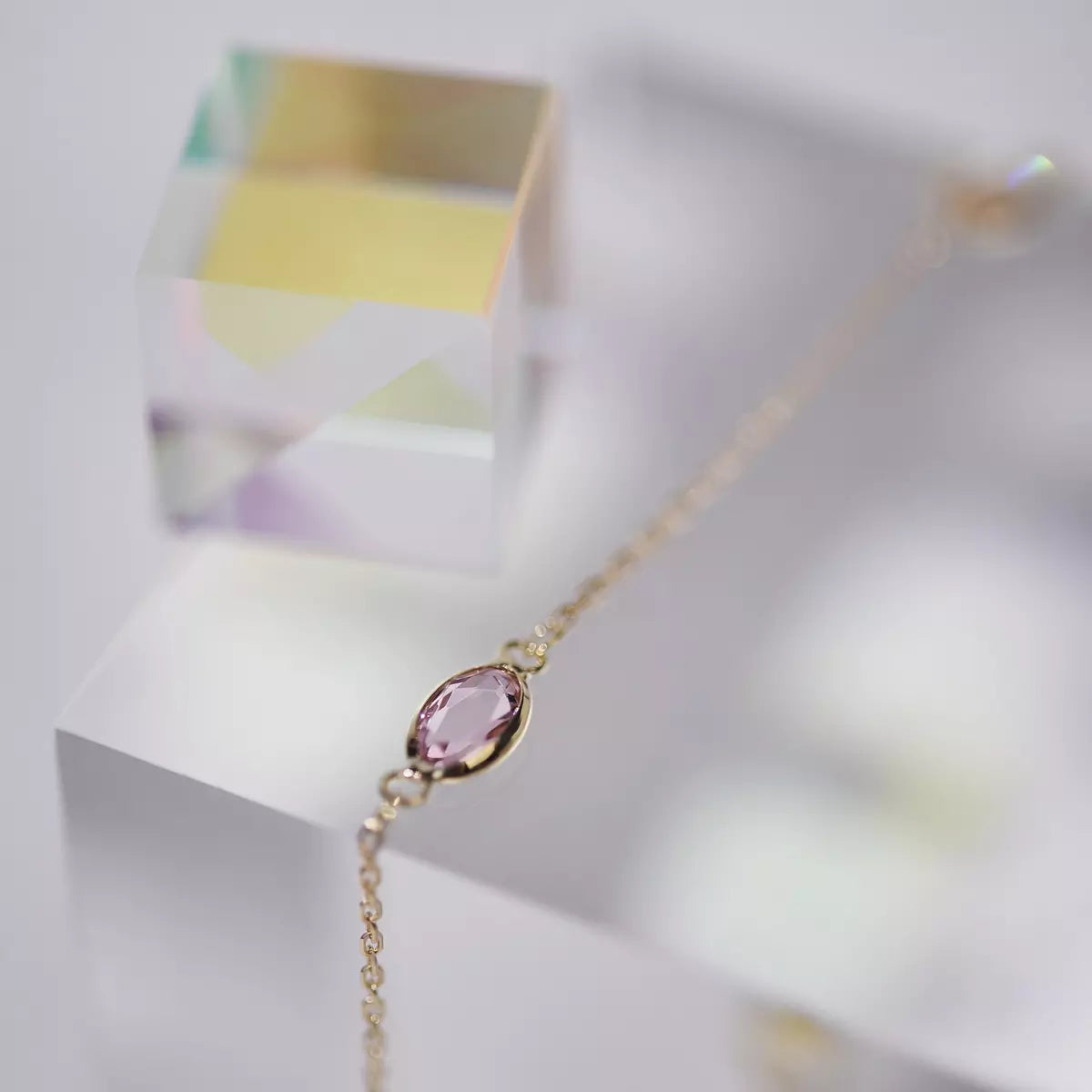 Collana Brighton Halo Glow – Oro Con Ciondolo Rotondo Reversibile E Cristalli Arancioni
