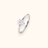 ALFYO Anello Solitario myO Oro Bianco Diamante Taglio Goccia