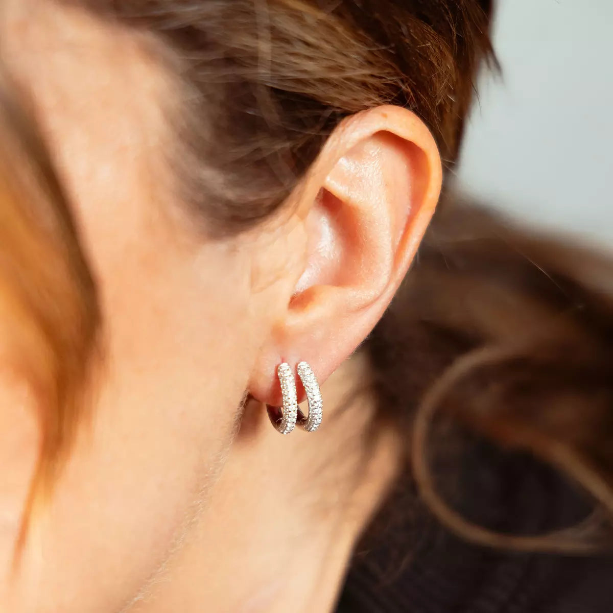 Orecchini A Cerchio Reffeer In Argento 925 Con Fiocco - Donna, Eleganti E Ipoallergenici - Idea Regalo