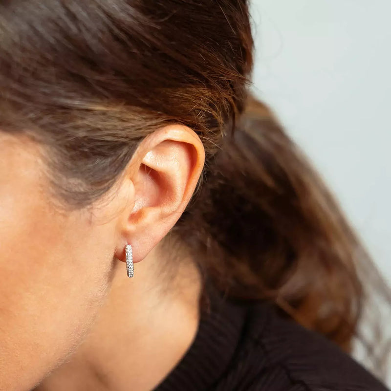 Orecchini A Cerchio In Oro Per Donna, Orecchini Da Damigella D - Foto 9