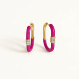 ALFYO Orecchini Lock Fucsia GBELPGFU