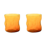 Venini Bicchiere On the Rocks in vetro ambra con forma organica e irregolare, set di 2 pezzi 343.40 AM
