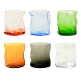 Venini Bicchiere On the Rocks set 6 bicchieri in vetro soffiato multicolore forme organiche 343.40