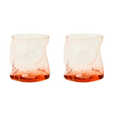 Venini Bicchiere On the Rocks in vetro rosa sfumato con forme organiche ispirate al ghiaccio, set da 2 343.40 RO