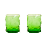 Venini Bicchiere On the Rocks in vetro verde erba, design organico sculturale, set da 2 pezzi 343.40 VB