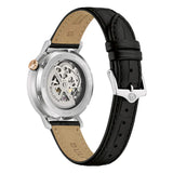 Bulova Aerojet 98A344 dettaglio fondello trasparente con movimento meccanico 21 rubini e corona oro rosa