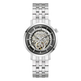 Bulova Aerojet orologio automatico scheletrato quadrante grigio con bracciale acciaio e indici a bastoni 96A353