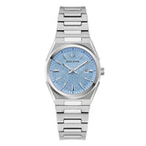 Bulova Classics orologio donna quadrante azzurro guilloché con bracciale acciaio e indici a bastoni 96M177