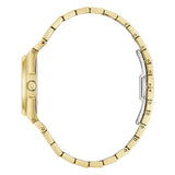 Bulova Classics orologio donna vista laterale profilo cassa e corona con bracciale acciaio IP gold 97M123