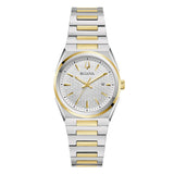 Bulova Classics orologio donna quadrante grigio con motivo geometrico, cassa e bracciale acciaio bicolore oro 98L323