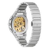 Bulova Curv 96A339 vista fondello a vista con movimento al quarzo High Precision, cassa in acciaio e bracciale integrato