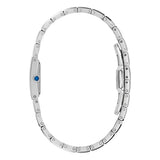 Bulova Marc Anthony Collection Harmony vista laterale profilo sottile cassa acciaio con corona cabochon blu e chiusura 96L360