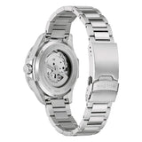 Bulova Marine Star 98B467 vista fondello trasparente movimento automatico, cassa acciaio con chiusura deployante