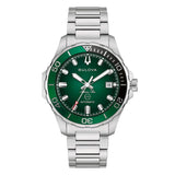 Bulova Marine Star automatico quadrante verde con lunetta girevole verde-nera, bracciale acciaio, indici a bastoni 98B471