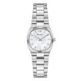 Bulova Super Seville orologio donna quadrante madreperla bianco cassa acciaio lunetta zigrinata bracciale acciaio 96L353