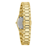 Bulova Super Seville donna vista fondello inciso Sapphire Water Resistant con bracciale IP oro 97L189