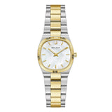 Bulova Super Seville orologio donna bicolore acciaio e oro quadrante madreperla indici a bastoni 98L335
