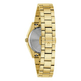 Bulova Surveyor orologio donna vista fondello con incisione Water Resistant e bracciale acciaio dorato 97L206