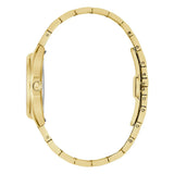 Bulova Surveyor orologio donna vista laterale profilo cassa e corona con bracciale acciaio color oro 97L206
