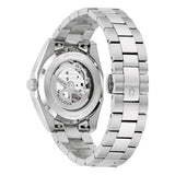 Bulova Surveyor 96A350 vista fondello a vista con movimento Miyota 82S0, cassa e bracciale in acciaio inossidabile